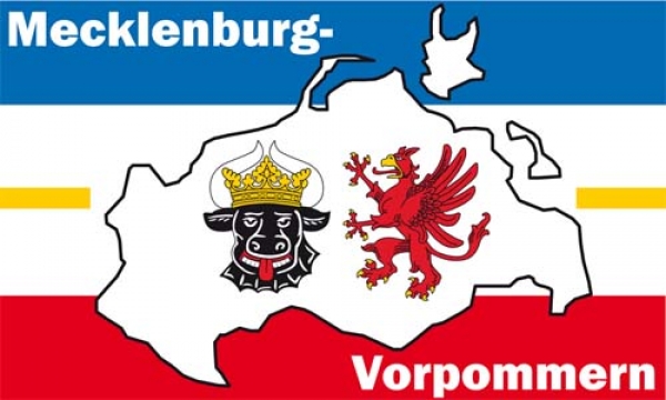 FAHNE/FLAGGE Bundesland Mecklenburg-Vorpommern 90x150 