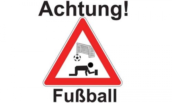 Flagge Fahne Achtung Fußball 90x150 cm