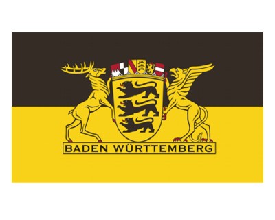Fahne Flagge Baden-Württemberg großes Landessiegel 20 x 30 cm Premiumqualität 
