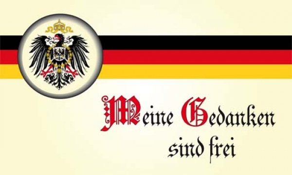 Flagge Fahne DR- Meine Gedanken sind frei Flagge 90x150 cm