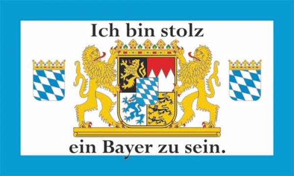 Flagge Fahne Bayern-Ich bin stolz ein Bayer zu sein 90x150 cm