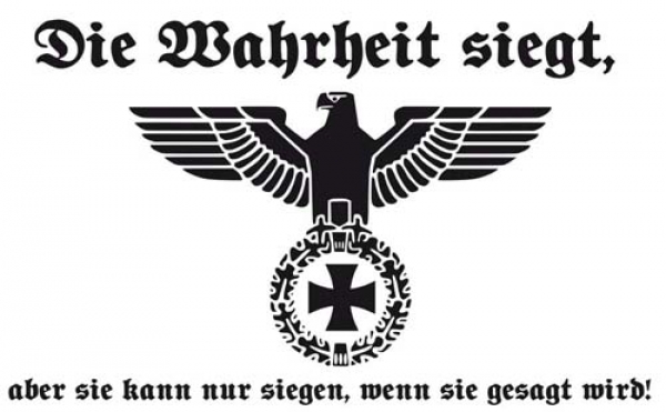 Flagge Fahne DR- Die Wahrheit siegt 90x150 cm