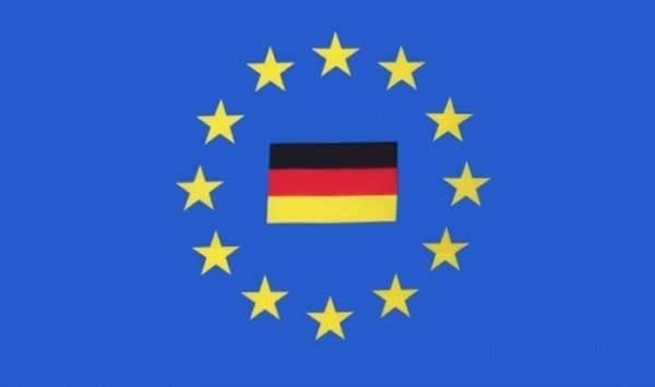 Flagge Fahne Europa - Deutschland in der Mitte 90x150 cm
