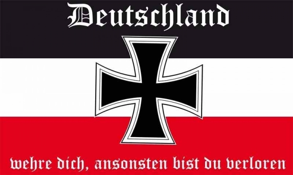 Flagge Fahne DR- Deutschland wehre dich Flagge 90x150 cm