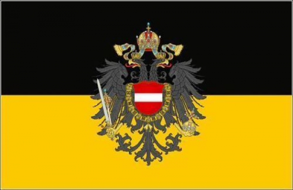 Tischflagge Österreich-Ungarn 10x15cm mit Ständer Tischfahne Miniflagge