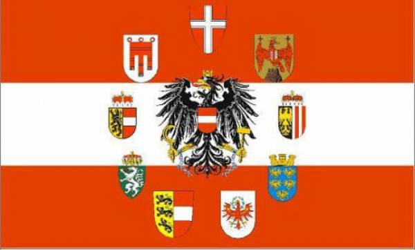 Flagge Fahne Österreich mit 9 Bundesländern Wappen 90x60 cm *P