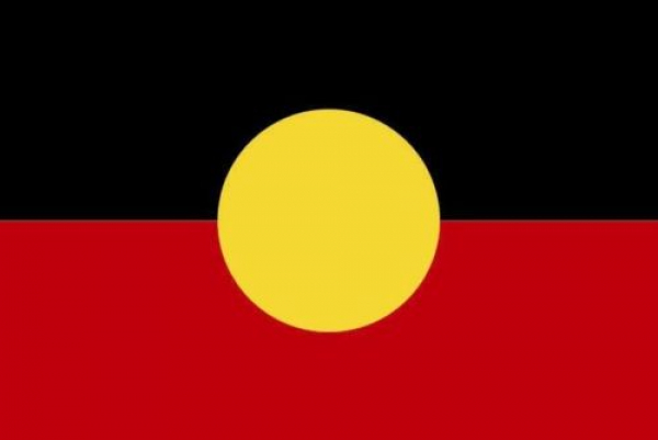 Flagge Fahne Aborigines 30x45 cm Stockflagge Hohlsaum