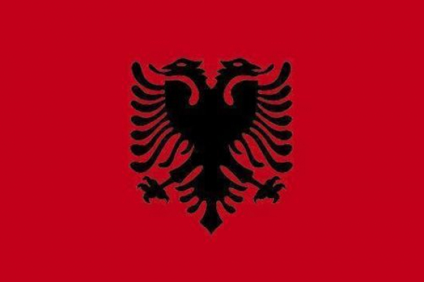 Tischflagge Albanien 10x15cm mit Ständer Tischfahne Miniflagge