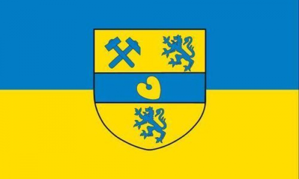 Tischflagge Alsdorf Nordrheinwestfalen 10x15cm mit Ständer Tischfahne Miniflagge