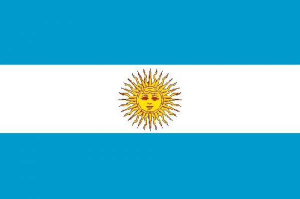 Tischflagge Argentinien 10x15cm mit Ständer Tischfahne Miniflagge