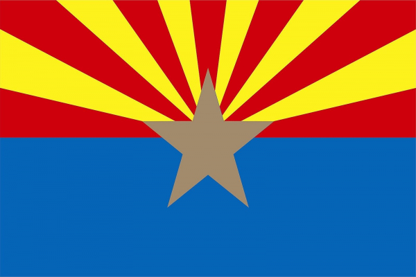 Tischflagge Arizona 10x15cm mit Ständer Tischfahne Miniflagge