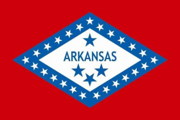 Tischflagge Arkansas 10x15cm mit Ständer Tischfahne Miniflagge