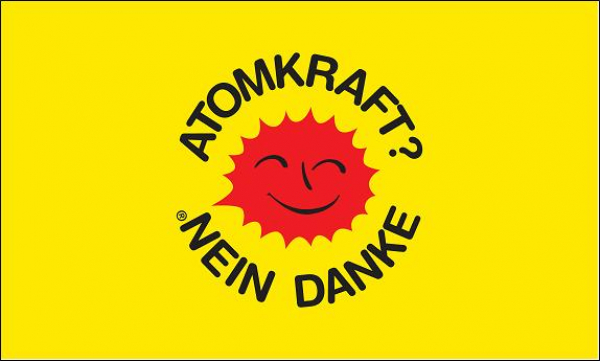 Riesen Flagge Fahne Atomkraft Nein Danke 150x250