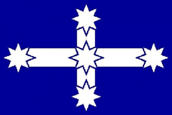 Tischflagge Australien Eureka 10x15cm mit Ständer Tischfahne Miniflagge