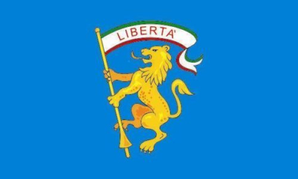 Tischflagge Bologna Provinz 10x15cm mit Ständer Tischfahne Miniflagge