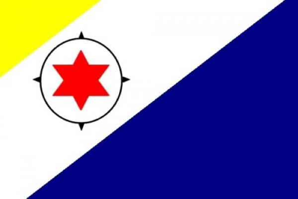 Tischflagge Bonaire 10x15cm mit Ständer Tischfahne Miniflagge