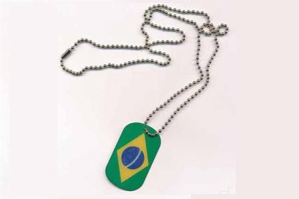 Dog Tag/Erkennungsmarke Brasilien 3 x 5 cm