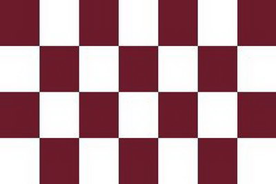 Stockflagge Stockfahne Karo Braun-Weiß 60x90cm Fahne Flagge mit Stock 