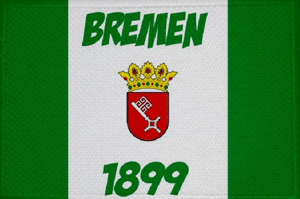 Aufnäher Patch Bremen 1899 Aufbügler Fahne Flagge