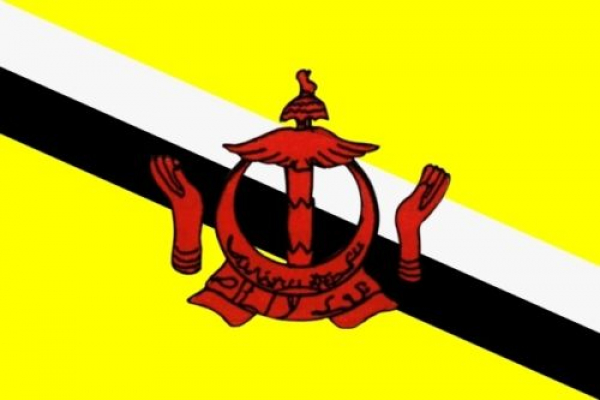 Tischflagge Brunei 10x15cm mit Ständer Tischfahne Miniflagge