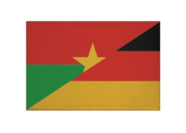 Aufnäher Patch Freundschaft Burkina Faso-Deutschland Aufbügler Fahne Flagge