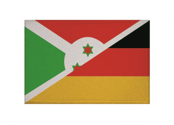 Aufnäher Patch Freundschaft Burundi-Deutschland Aufbügler Fahne Flagge