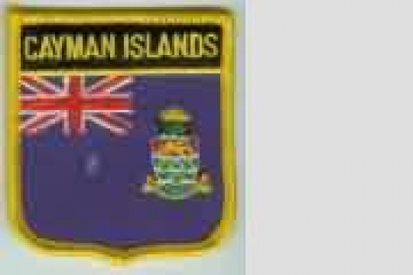 Aufnäher Cayman Inseln / Cayman Islands Schrift oben