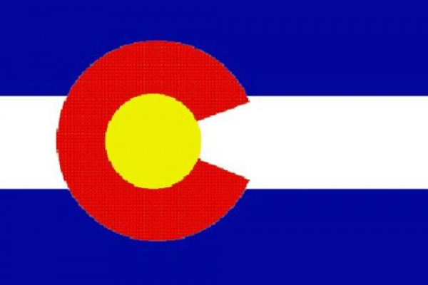 Tischflagge Colorado 10x15cm mit Ständer Tischfahne Miniflagge