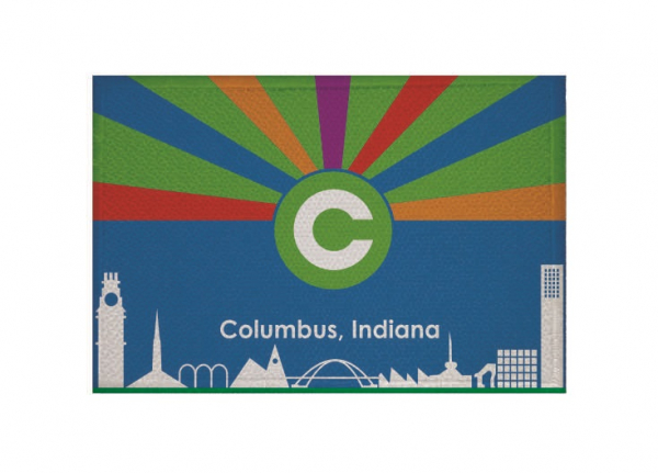 Aufnäher Patch Columbus City Indiana Aufbügler Fahne Flagge