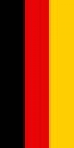 Riesen Flagge Fahne Deutschland 150x400 cm (Hochformat) mit Karabiner