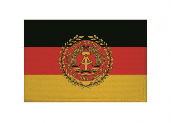 Aufnäher Patch DDR Truppenfahne Aufbügler Fahne Flagge