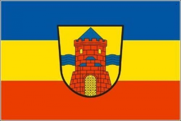 Tischflagge Delmenhorst 10x15cm mit Ständer Tischfahne Miniflagge