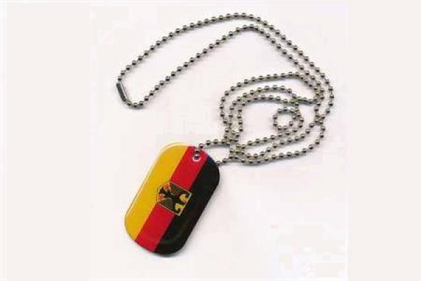 Dog Tag/Erkennungsmarke Deutschland mit Adler 3 x 5 cm