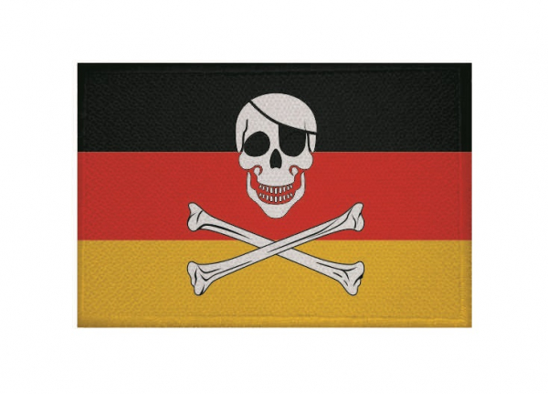 Aufnäher Patch Deutschland Pirat Aufbügler Fahne Flagge