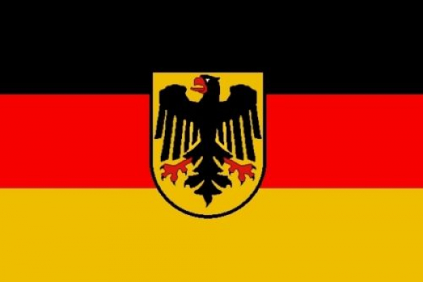 Tischflagge Deutschland Bundesdienst 10x15cm mit Ständer Tischfahne Miniflagge