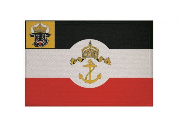 Aufnäher Patch Dienstflagge Mecklenburg Marine Aufbügler Fahne Flagge