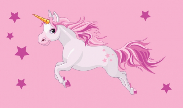 Flagge Fahne Einhorn Rosa/Pink Pferd Ponny