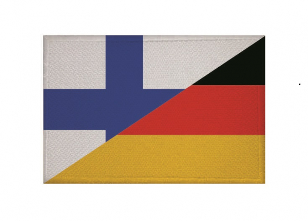 Aufnäher Patch Freundschaft Finnland-Deutschland Aufbügler Fahne Flagge