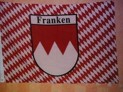 Fahne Franken Schrift weiß Hissflagge 90 x 150 cm Flagge 