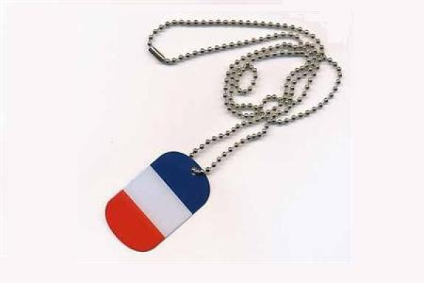 Dog Tag/Erkennungsmarke Frankreich 3 x 5 cm