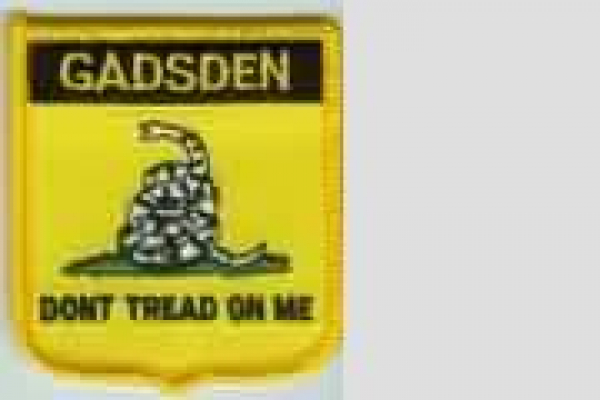 Aufnäher Gadsden dont tread on me Schrift oben