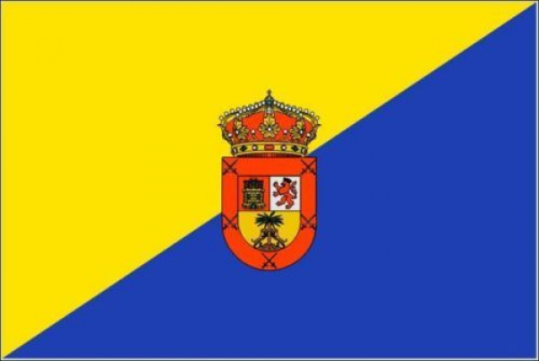 Tischflagge Gran Canaria 10x15cm mit Ständer Tischfahne Miniflagge