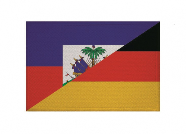 Aufnäher Patch Freundschaft Haiti-Deutschland Aufbügler Fahne Flagge