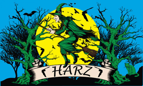 Flagge Fahne Harz Hexe Halloween 2 90x150