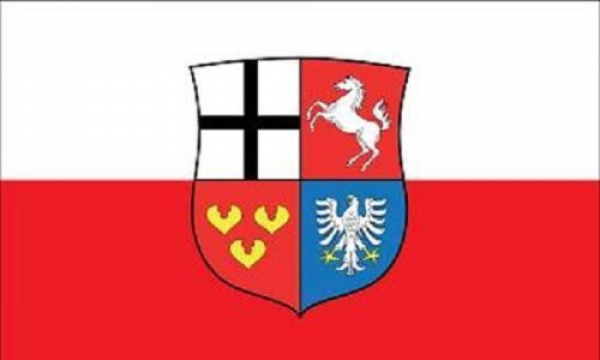 Tischflagge Herzogtum Westfalen 10x15cm mit Ständer Tischfahne Miniflagge