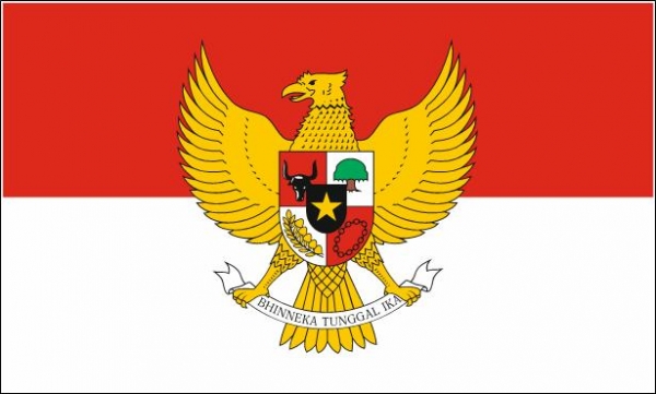 Flagge Fahne Indonesien Wappen 90x150 cm