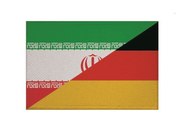 Aufnäher Patch Freundschaft Iran-Deutschland Aufbügler Fahne Flagge