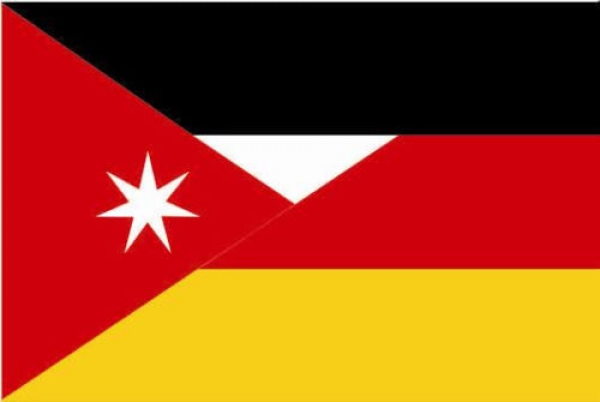 Flagge Fahne Jordanien-Deutschland Freundschaftsfahne 90x60 cm *P