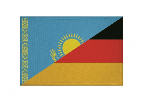 Aufnäher Patch Freundschaft Kasachstan-Deutschland Aufbügler Fahne Flagge