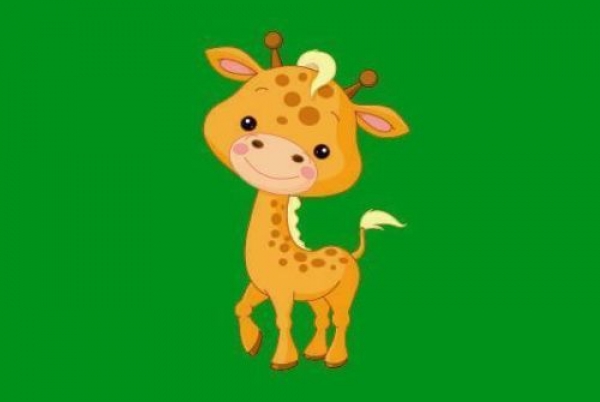 Flagge Fahne Kindergiraffe grün 90x60 cm *P